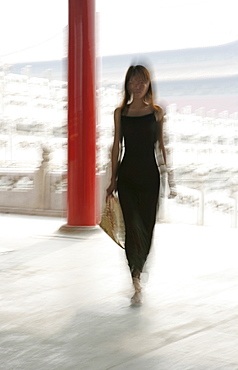 Chinese woman in The Forbidden City, Beijing (Peking), China, Asia