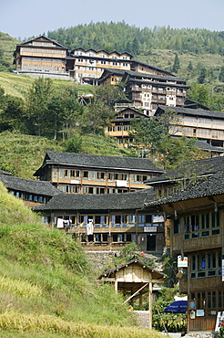 Village of Pin Gan, Longsheng terraced ricefields, Guilin, Guangxi Province, China, Asia