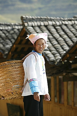 Woman of Yao minority, Longsheng terraced ricefields, Guilin, Guangxi Province, China, Asia