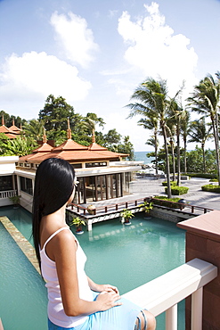 Thai woman, Trisara Resort, Phuket, Thailand, Southeast Asia, Asia