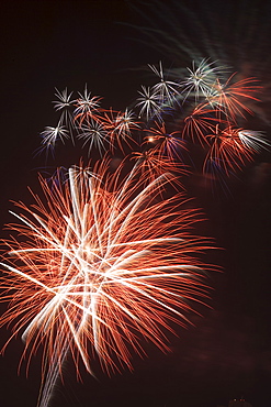 Fireworks celebrating the 4th of July, Miami, Florida, United States of America, North America