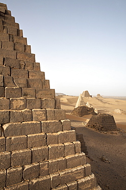 The pyramids of Meroe, Sudan's most popular tourist attraction, Bagrawiyah, Sudan, Africa