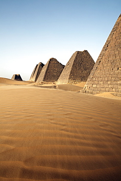 The pyramids of Meroe, Sudan's most popular tourist attraction, Bagrawiyah, Sudan, Africa