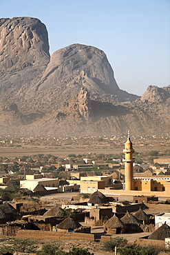 The Taka Mountains and the town of Kassala, Sudan, Africa