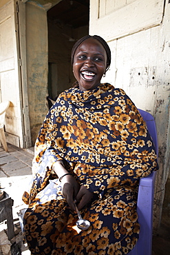 A tea-lady in the town of Shendi, Sudan, Africa