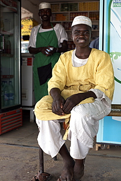 Sudanese shopkeepers, Dongola, Sudan, Africa