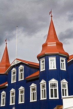 Architecture on Hafnarstr Street, Akureyri, Iceland, Polar Regions