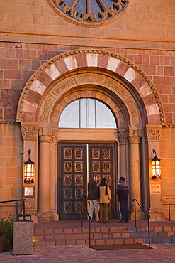 Front door of St. Francis Cathedral, City of Santa Fe, New Mexico, United States of America, North America