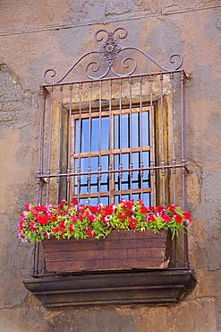 Window detail, Ensenada City, Baja California, Mexico, North America