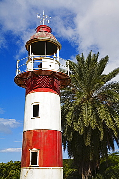 Old lighthouse, Deep Water Harbour, St. Johns, Antigua Island, Lesser Antilles, West Indies, Caribbean, Central America