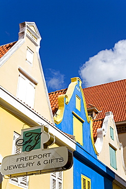 Dutch style architecture, Heerenstraat, Punda District, Willemstad, Curacao, Netherlands Antilles, West Indies, Caribbean, Central America