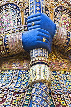 Detail of Viruncamban statue, Royal Grand Palace, Rattanakosin District, Bangkok, Thailand, Southeast Asia, Asia