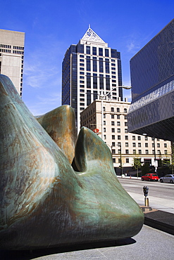 Sculpture on Safeco Plaza, Seattle, Washington State, United States of America, North America