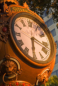 Sylvan Brothers clock on Main Street, Columbia, South Carolina, United States of America, North America