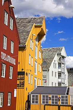 Warehouses on Skansen Dockks, Tromso City, Troms County, Norway, Scandinavia, Europe