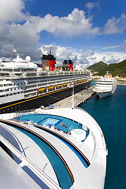 Cruise ship Terminal, Wathey Pier, Philipsburg, St. Maarten, Netherlands Antilles, Leeward Islands, West Indies, Caribbean, Central America