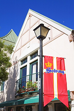 Danish flag, Solvang, Santa Barbara County, Central California, United States of America, North America