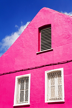 Pink building on Republique Street, Fort-de-France, Martinique, French Antilles, West Indies, Caribbean, Central America