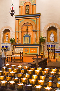 Church altar in Mission Basilica San Diego de Alcala, San Diego, California, United States of America, North America