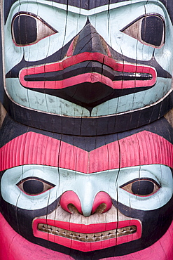 Totem Pole at Icy Strait Point Cultural Center, Hoonah City, Chichagof Island, Southeast Alaska, United States of America, North America