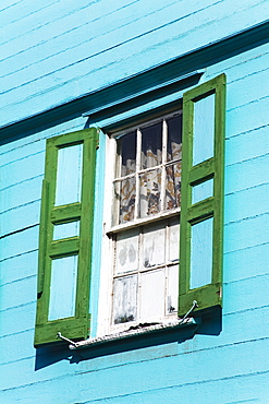 Window shutters, St. Johns City, Antigua Island, Antigua and Barbuda, Lesser Antilles, West Indies, Caribbean, Central America