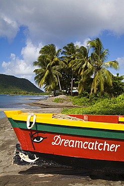 Fishing boat, Prince Rupert Bay, Portsmouth, Dominica, Lesser Antilles, Windward Islands, West Indies, Caribbean, Central America