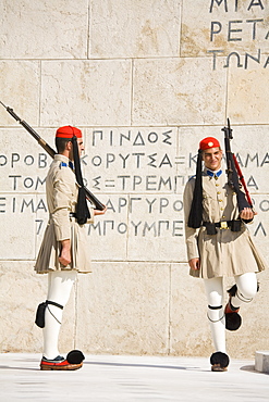 Changing of the Guard at the Tomb of the Unknown Soldier, Athens, Greece, Europe