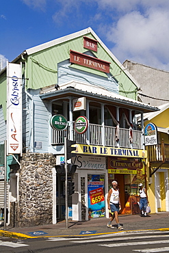 Terminal Bar on Ernest Deproge Street, Fort-de-France, Martinique, French Antilles, West Indies, Caribbean, Central America