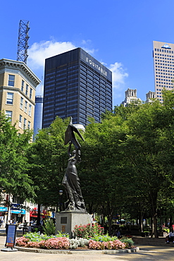 The Phoenix sculpture by Gamba Quirino, Woodruff Park, Atlanta, Georgia, United States of America, North America