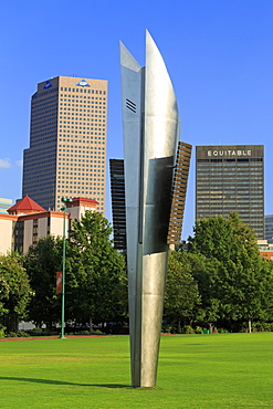 Sculpture in Centennial Olympic Park, Atlanta, Georgia, United States of America, North America