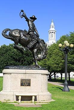 Broncho Buster sculpture in the Civic Center Cultural Complex, Denver, Colorado, United States of America, North America 