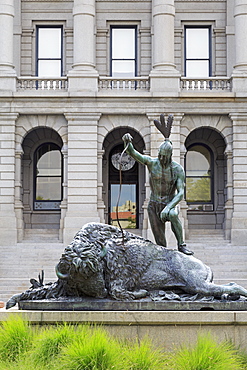 Closing Era statue, State Capitol Building, Denver, Colorado, United States of America, North America 