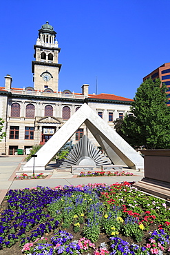 Follow The Sun sculpture, Pioneers Museum, Colorado Springs, Colorado, United States of America, North America