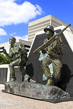 Korean War Memorial in War Memorial Plaza, Nashville, Tennessee, United States of America, North America 