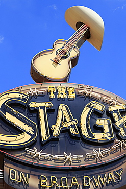 Sign on Broadway Street, Nashville, Tennessee, United States of America, North America