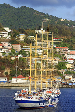 Star Clipper in St. Georges Bay, Grenada, Windward Islands, West Indies, Caribbean, Central America