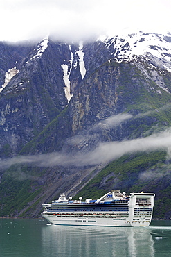 Cruise ship in Tracy Arm Fjord, Alaska, United States of America, North America