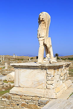 Delos archaeological ruins, UNESCO World Heritage Site, Delos, Cyclades, Greek Islands, Greece, Europe