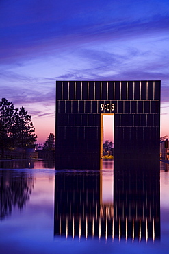 Gate of Time and Reflecting Pool, Oklahoma City National Memorial, Oklahoma, United States of America, North America