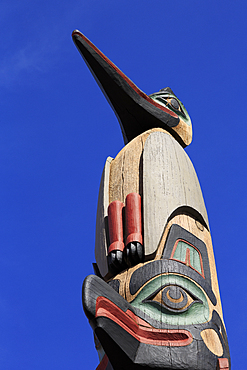 Chief Keyan Totem Pole, Ketchikan, Alaska, United States of America, North America