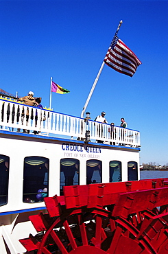 Creole Queen paddle steamer, New Orleans, Louisiana, United States of America, North America