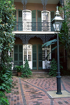 Courtyard in French Quarter, New Orleans, Louisiana, United States of America, North America