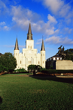 St. Louis Cathedral, Jackson Square, French Quarter, New Orleans, Louisiana, United States of America, North America