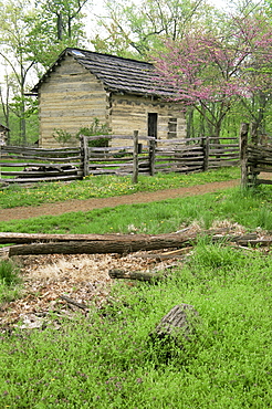 Cabin, Lincoln Boyhood National Memorial, Indiana, United States of America, North America