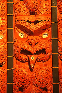 Maori carving, Auckland Museum, Auckland, North Island, New Zealand, Pacific