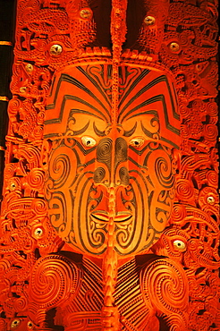 Maori carving, Auckland Museum, Auckland, North Island, New Zealand, Pacific