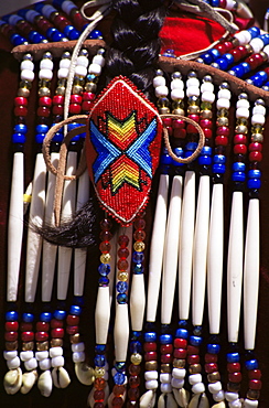 Indian headdress, Estes Park Western Heritage Days, Rocky Mountains, Colorado, United States of America, North America