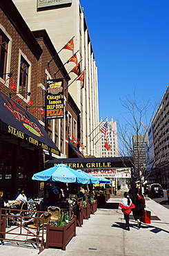 Pizzeria on Superior Street, Downtown Chicago, Illinois, United States of America, North America