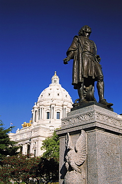 Christopher Columbus statue, State Capitol, St. Paul, Minnesota, United States of America, North America