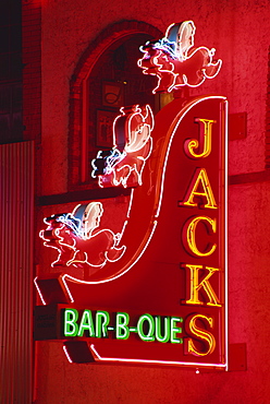 Neon sign on Broadway Street, Nashville, Tennessee, United States of America, North America